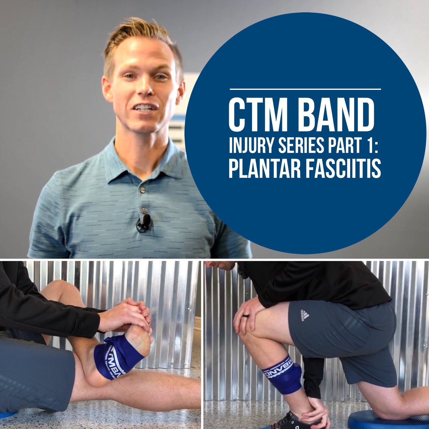 Image. The CTM Band is a soft tissue massage tool, achilles massage tool, hamstring massage tool, etc. It helps with pain on top of kneecap, patellofemoral pain syndrome, sore knees from running and many others. Better than foam rolling calves.