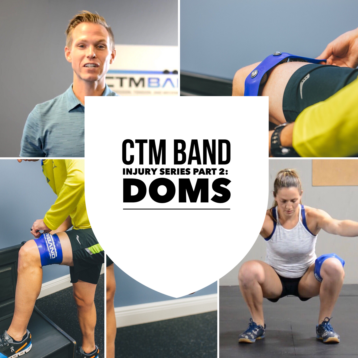Image. The CTM Band is a soft tissue massage tool, achilles massage tool, hamstring massage tool, etc. It helps with pain on top of kneecap, patellofemoral pain syndrome, sore knees from running and many others. Get rid of sore muscles fast.